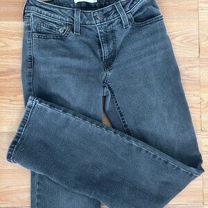 Levi's Women's Straight Leg Jeans in Washed Black